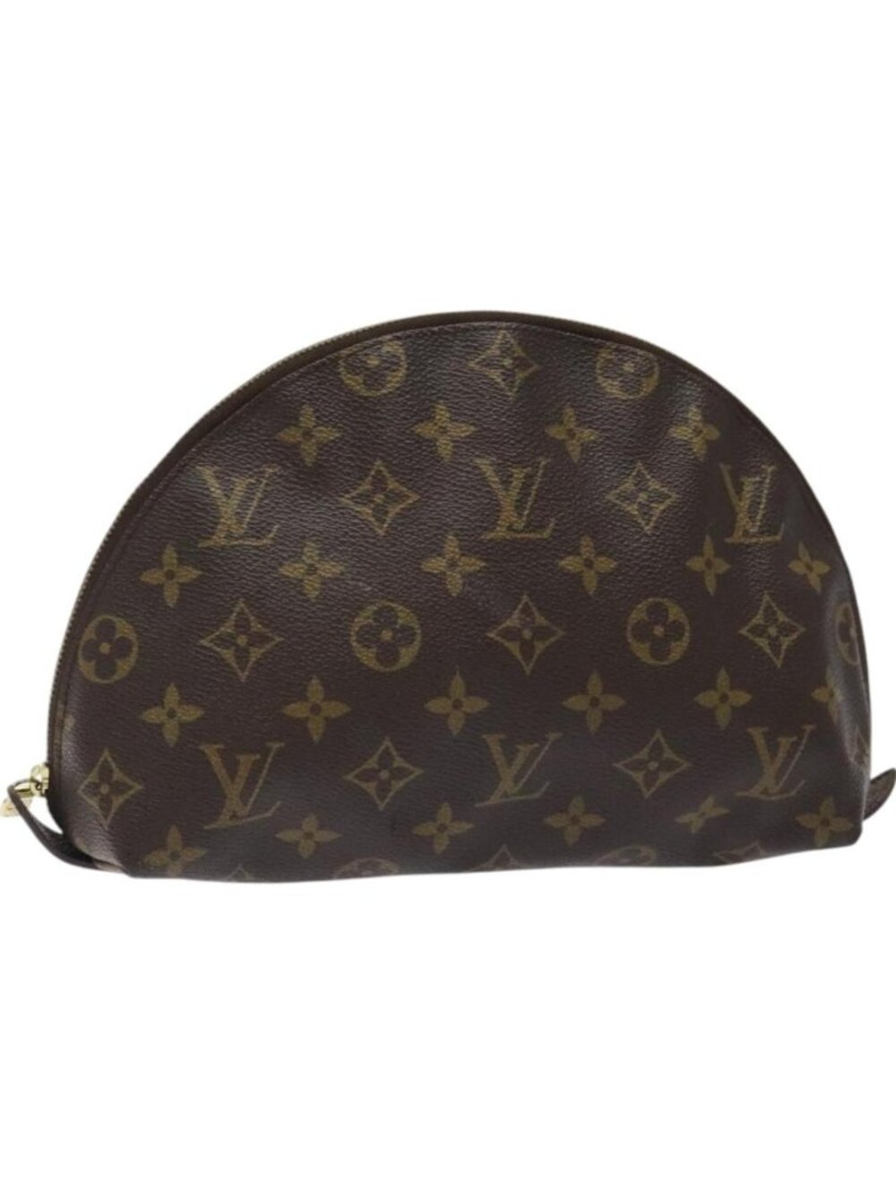 LOUIS VUITTON Monogram Trousse Demi Ronde Cosmetic Pouch M47520